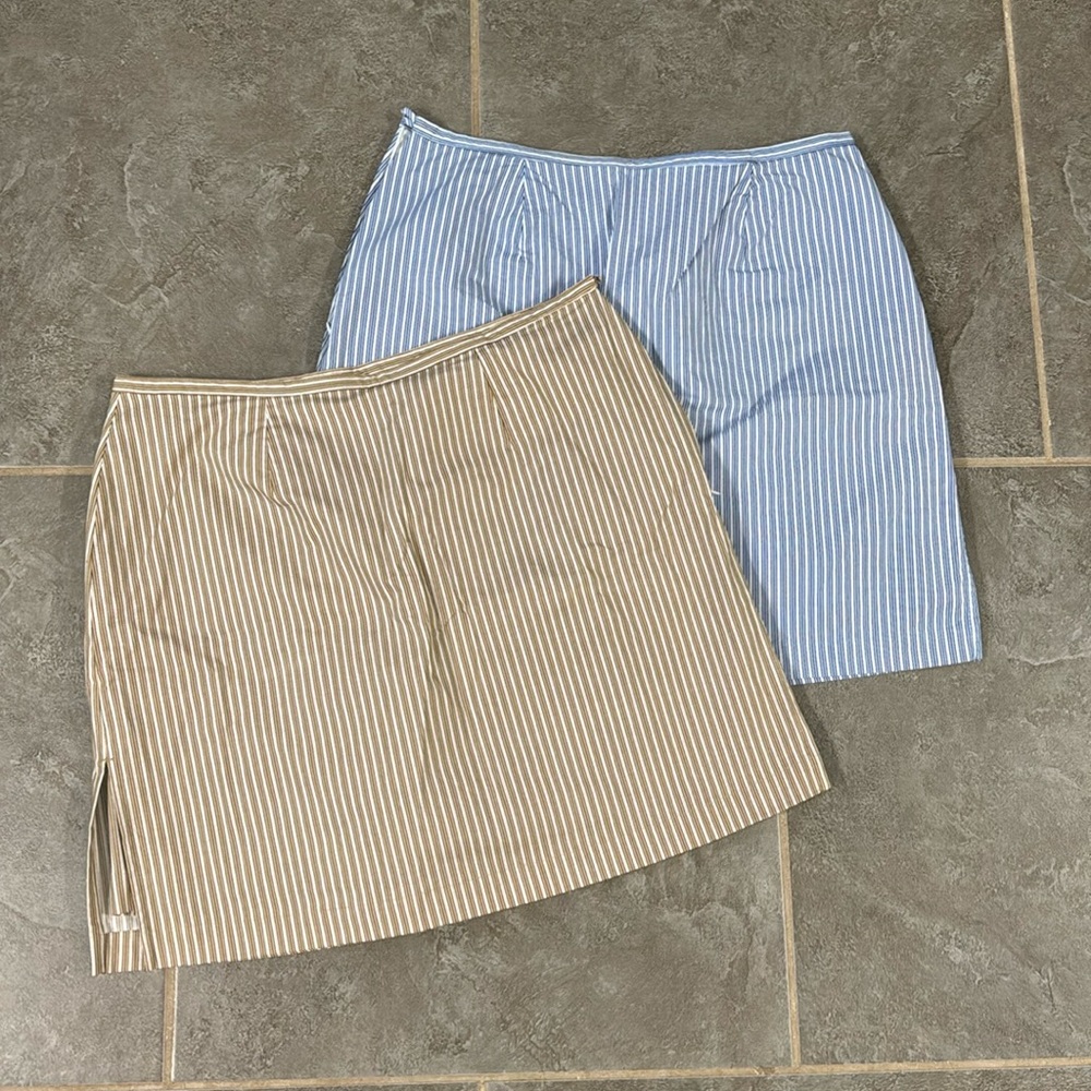 Two Skorts (one Khaki and one Blue)